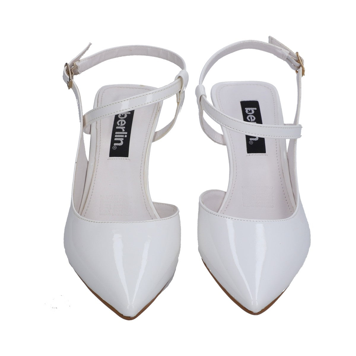 Zapatilla Dama Berlin Blanca Tacón Stilleto Destalonada