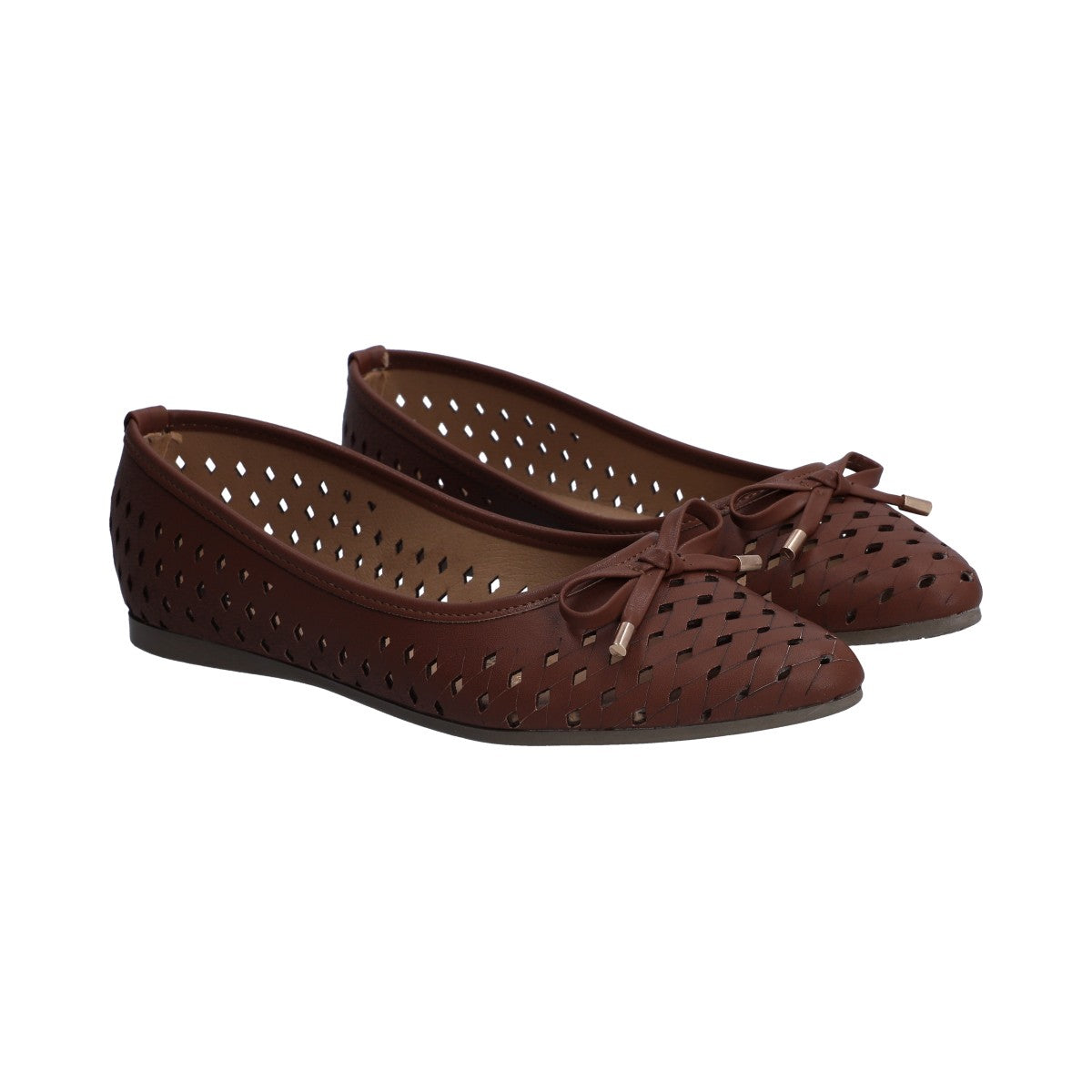 Balerina Dama Berlin Casual Con Perforaciones Blanca