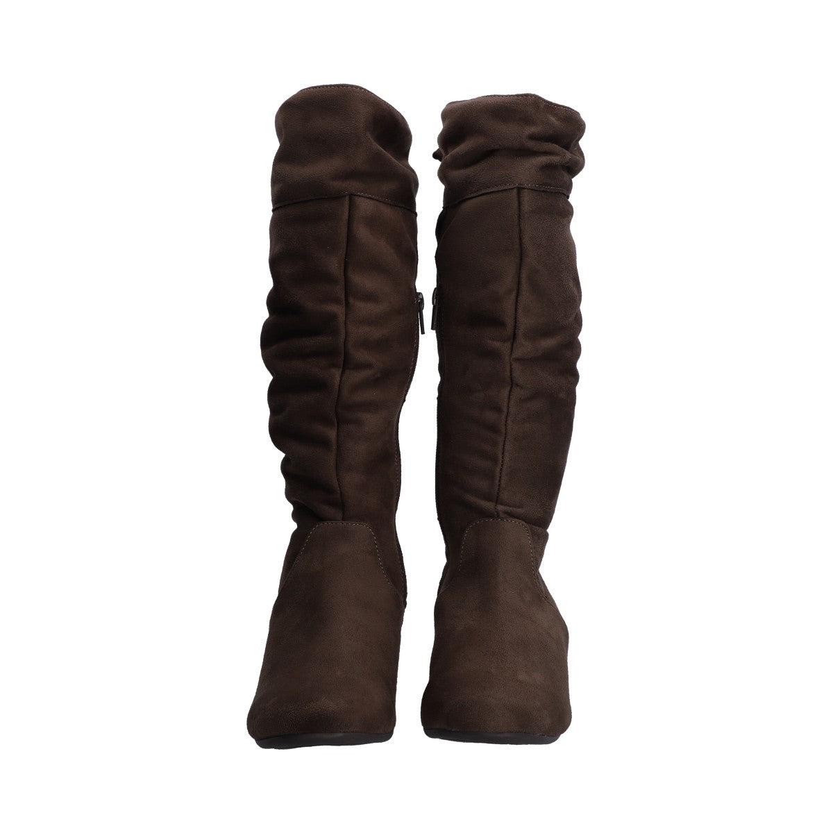 Bota Dama Berlin Taupe de Piso con Tubo Arrugado