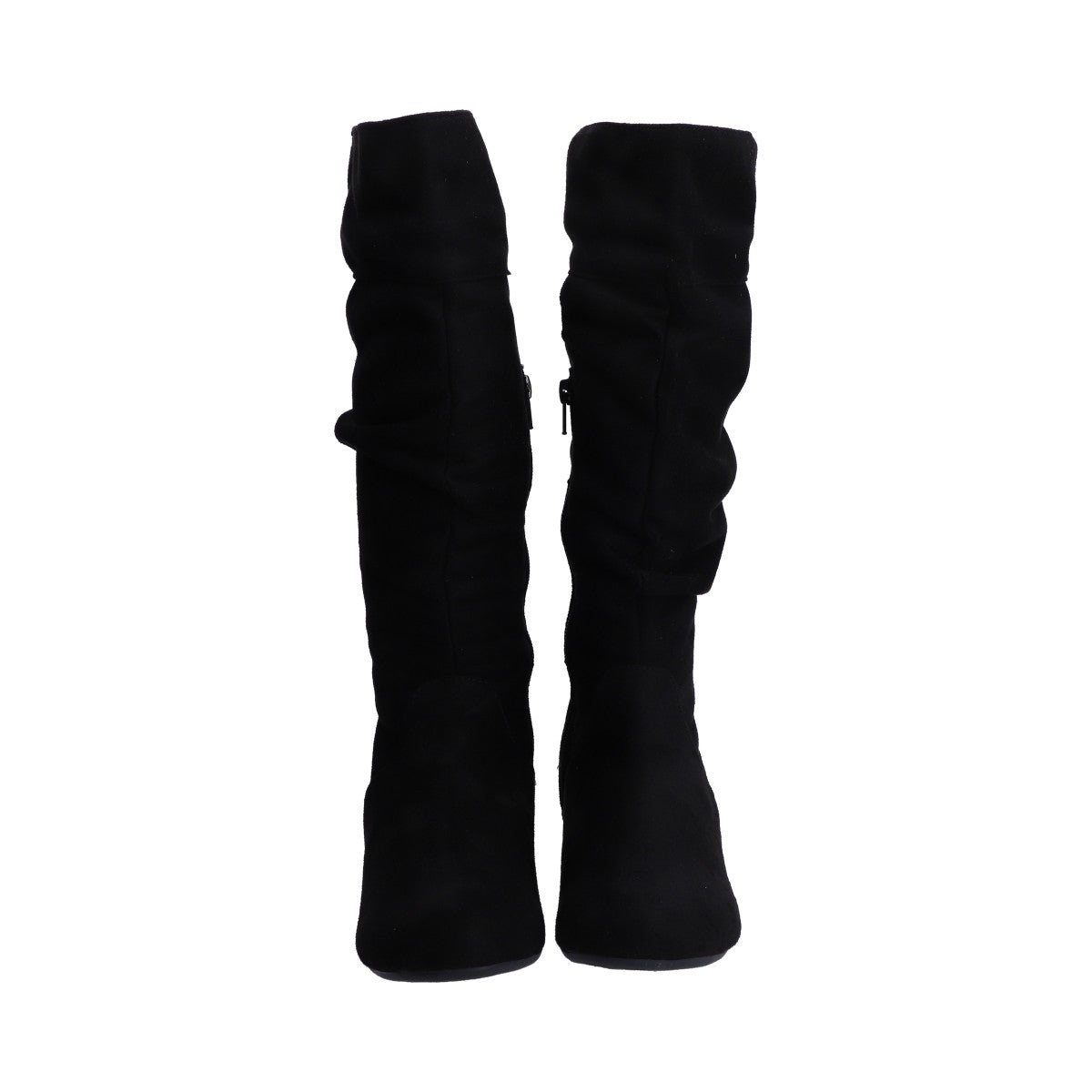 Bota Dama Berlin Negra con Tubo Arrugado de Piso