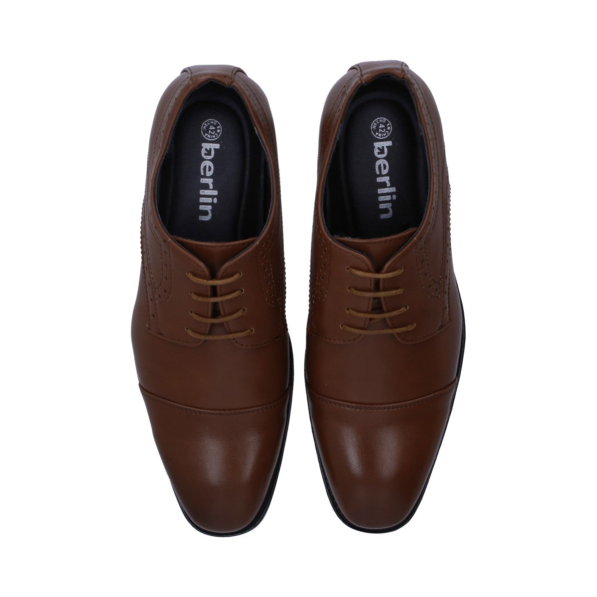 Zapato Berlin Caballero Vestir Café Agujetas