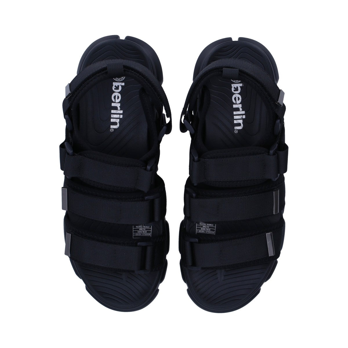Sandalia Casual Caballero Ajustable Negro
