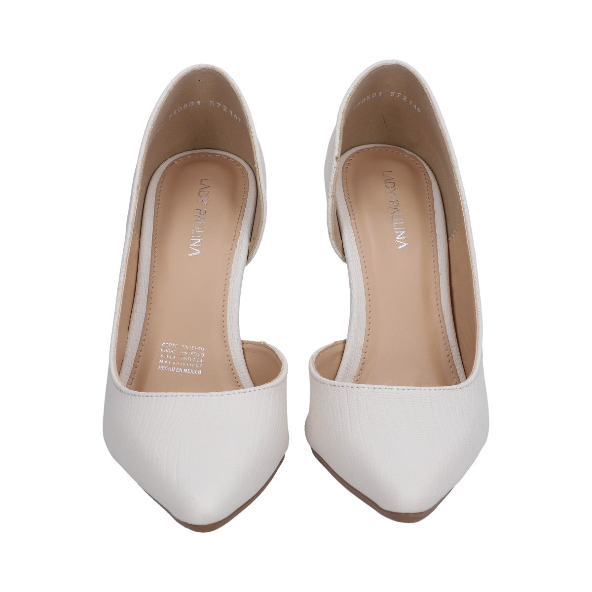 Zapatilla Dama Berlin Blanca Tacón Stiletto