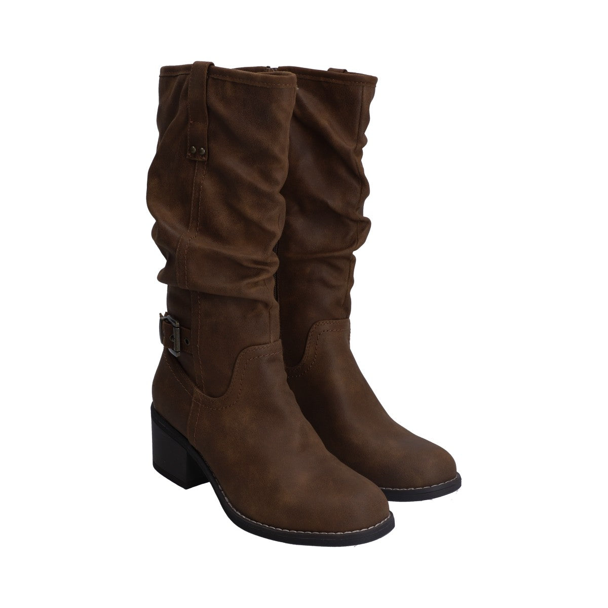Bota Dama Berlin Tan Tubo Arrugado