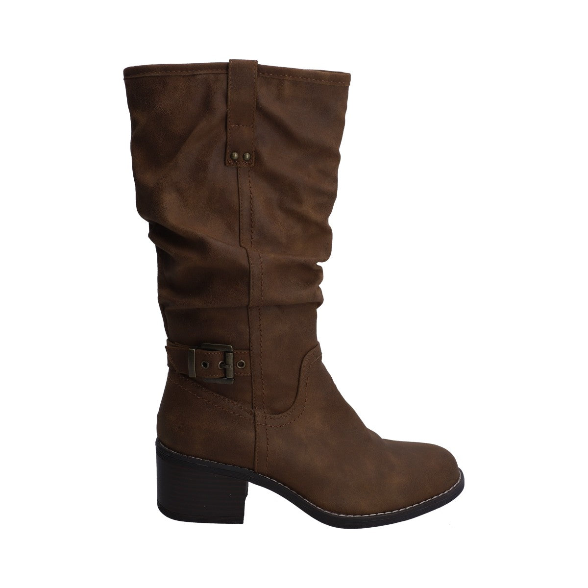 Bota Dama Berlin Tan Tubo Arrugado