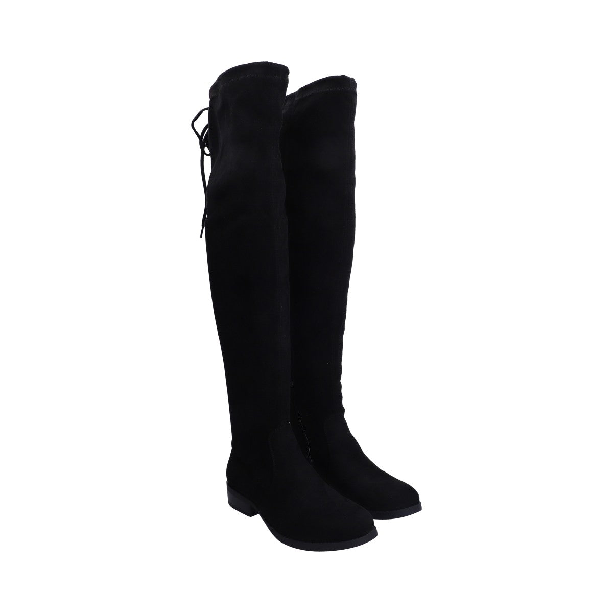 Bota Dama Berlin Negra Tacón Bajo Tubo Ajustable