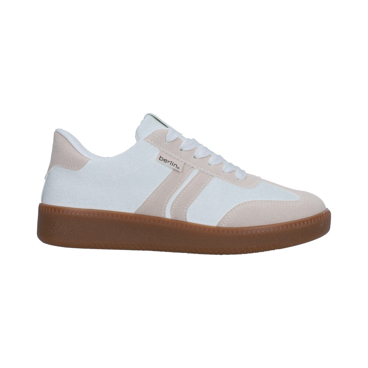 Tenis Dama Berlin Casuales Blancos Y Suela Ambar
