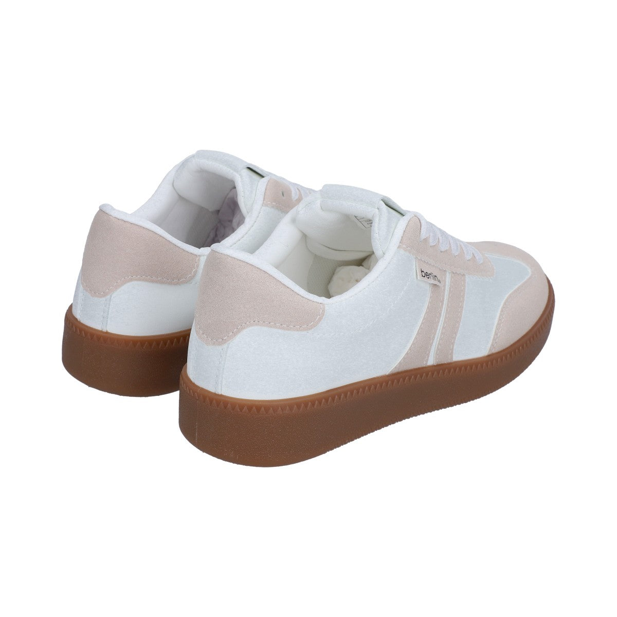 Tenis Dama Berlin Casuales Blancos Y Suela Ambar