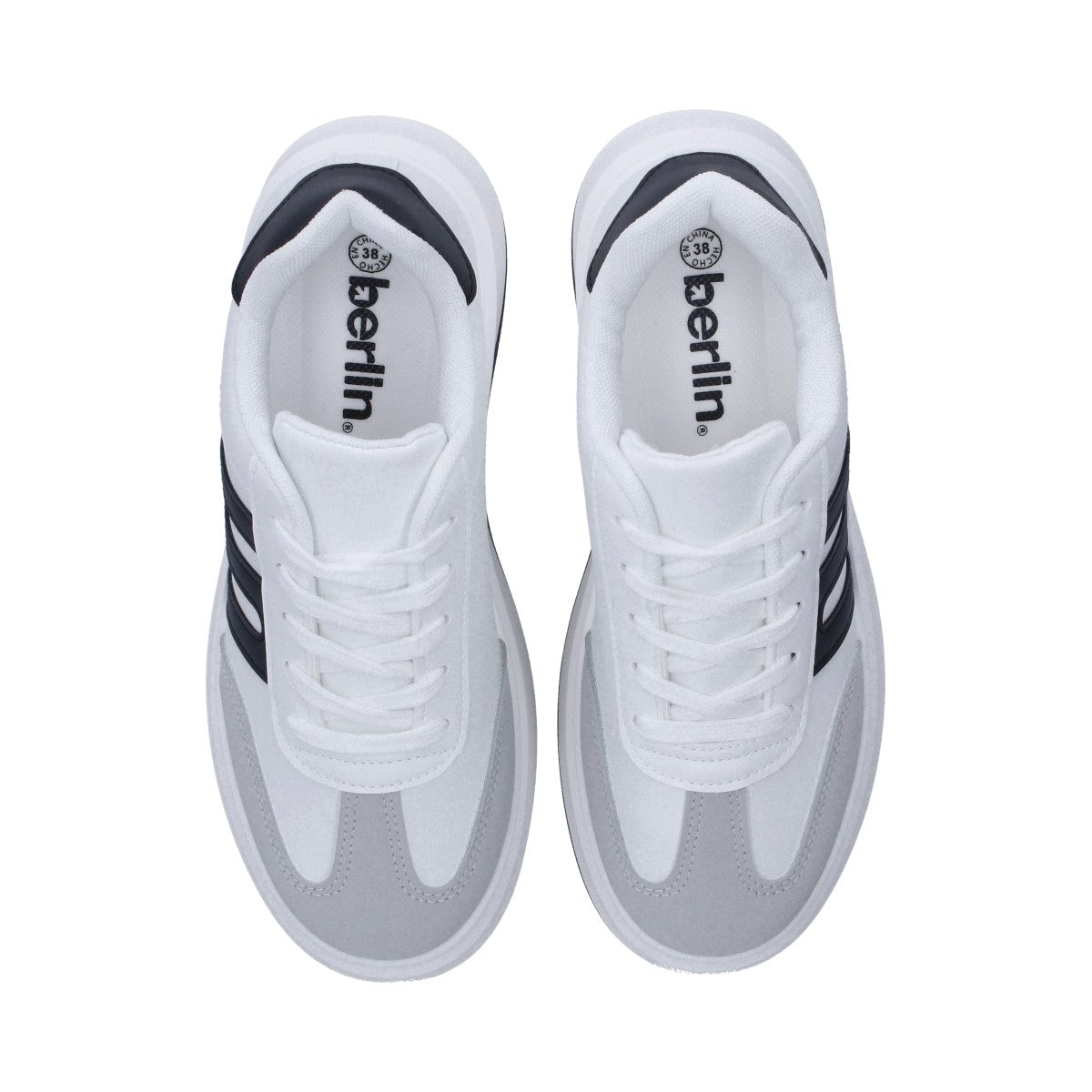 Tenis Dama Casual Berlin Blanco Suela De Caja Y Agujetas