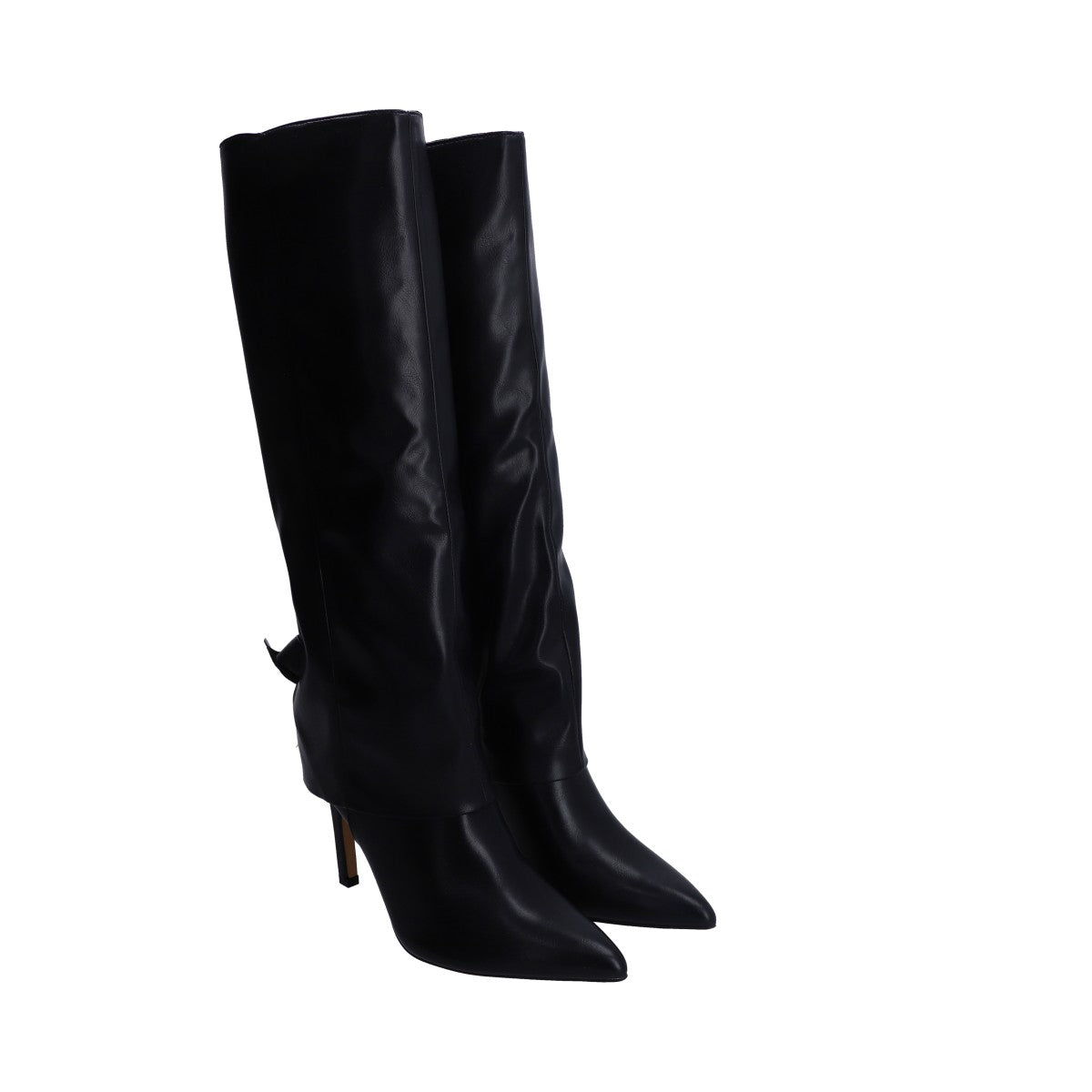 Bota Dama Berlin Negra Con Solapa Y Tacón Stiletto