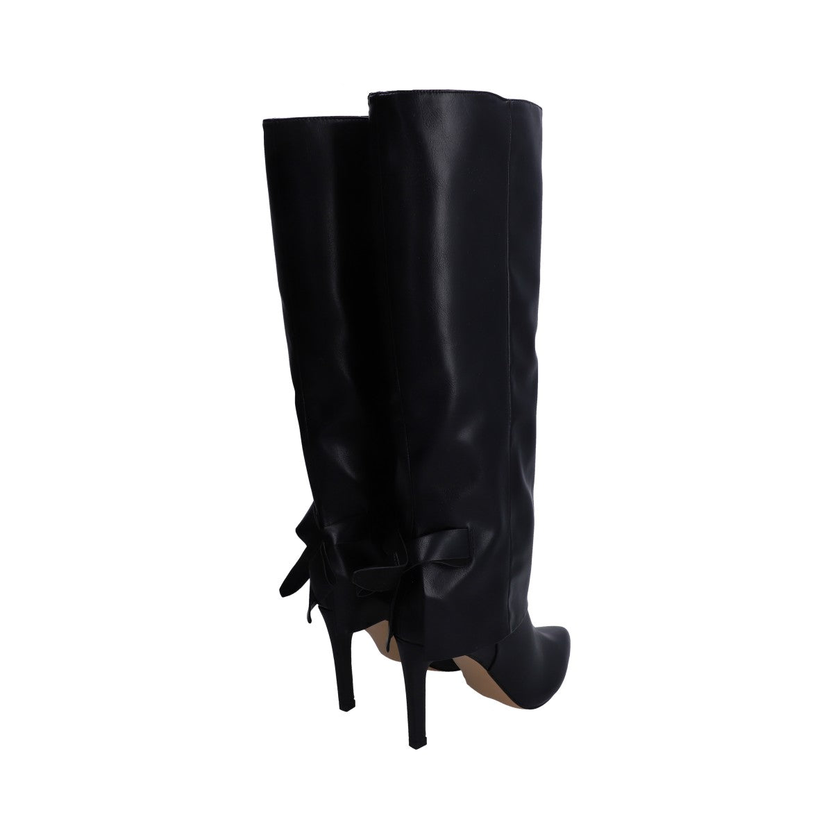 Bota Dama Berlin Negra Con Solapa Y Tacón Stiletto