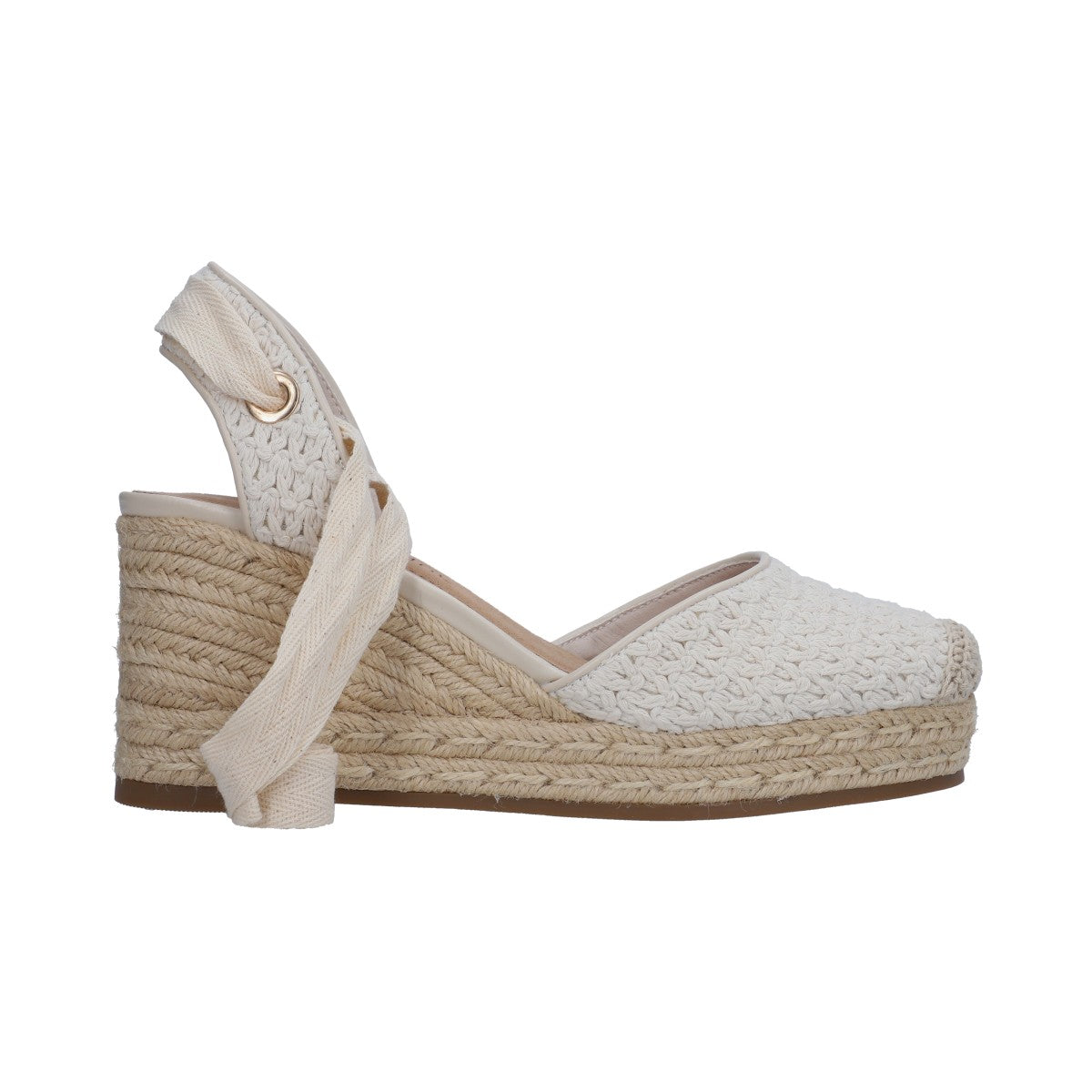Alpargata Casual Dama Beige Plataforma Liston