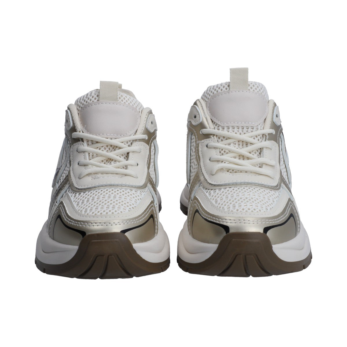 Tenis Dama Berlin Deportivo Blanco Y Gris De Agujetas
