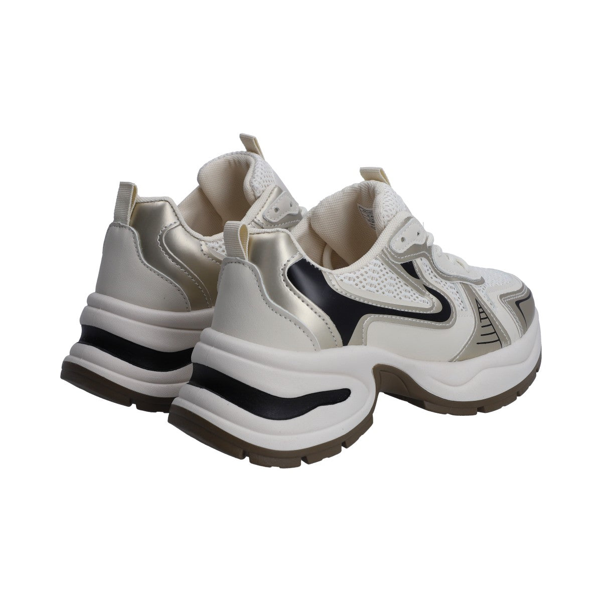 Tenis Dama Berlin Deportivo Blanco Y Gris De Agujetas