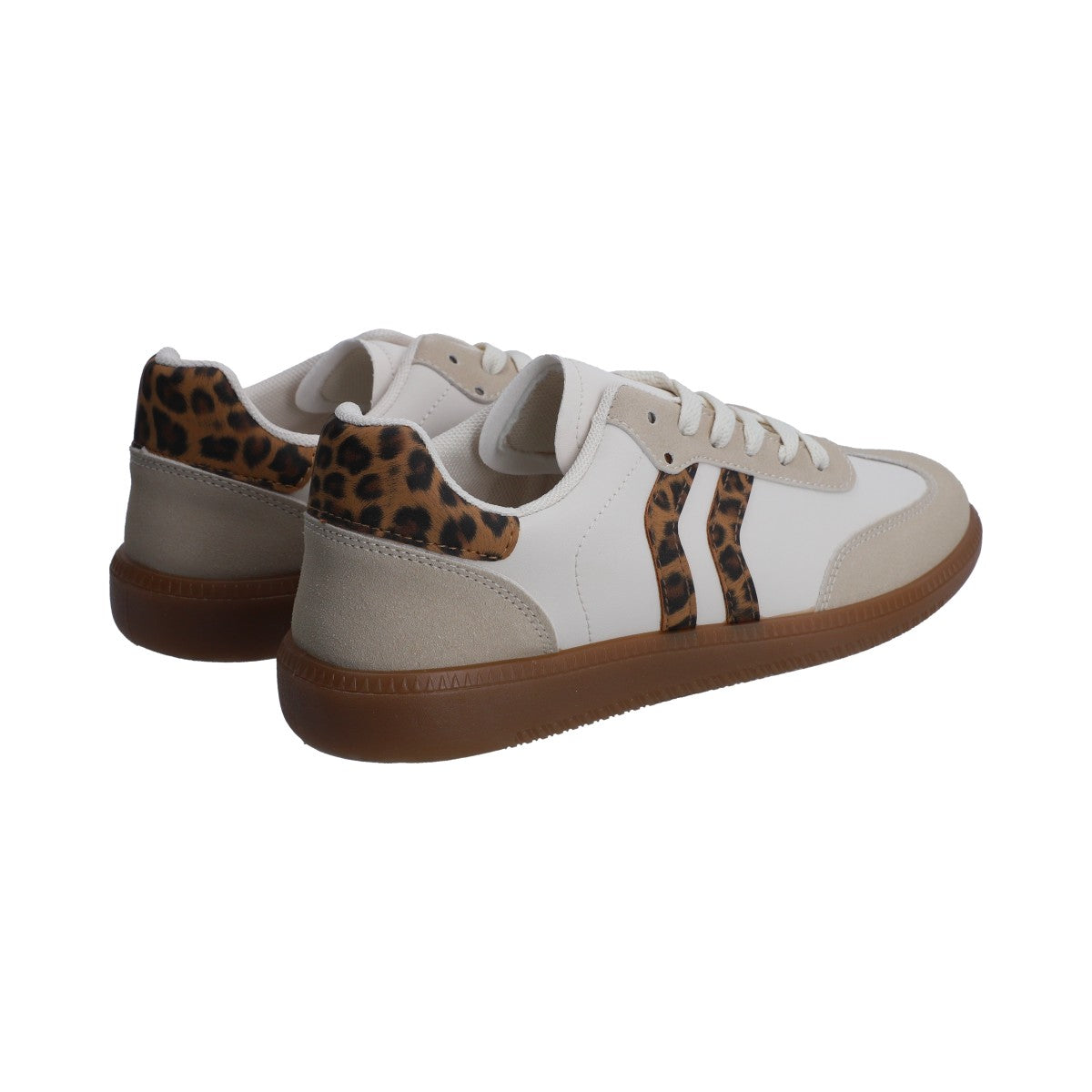 Tenis Dama Casual Berlin Blanco Y Animal Print