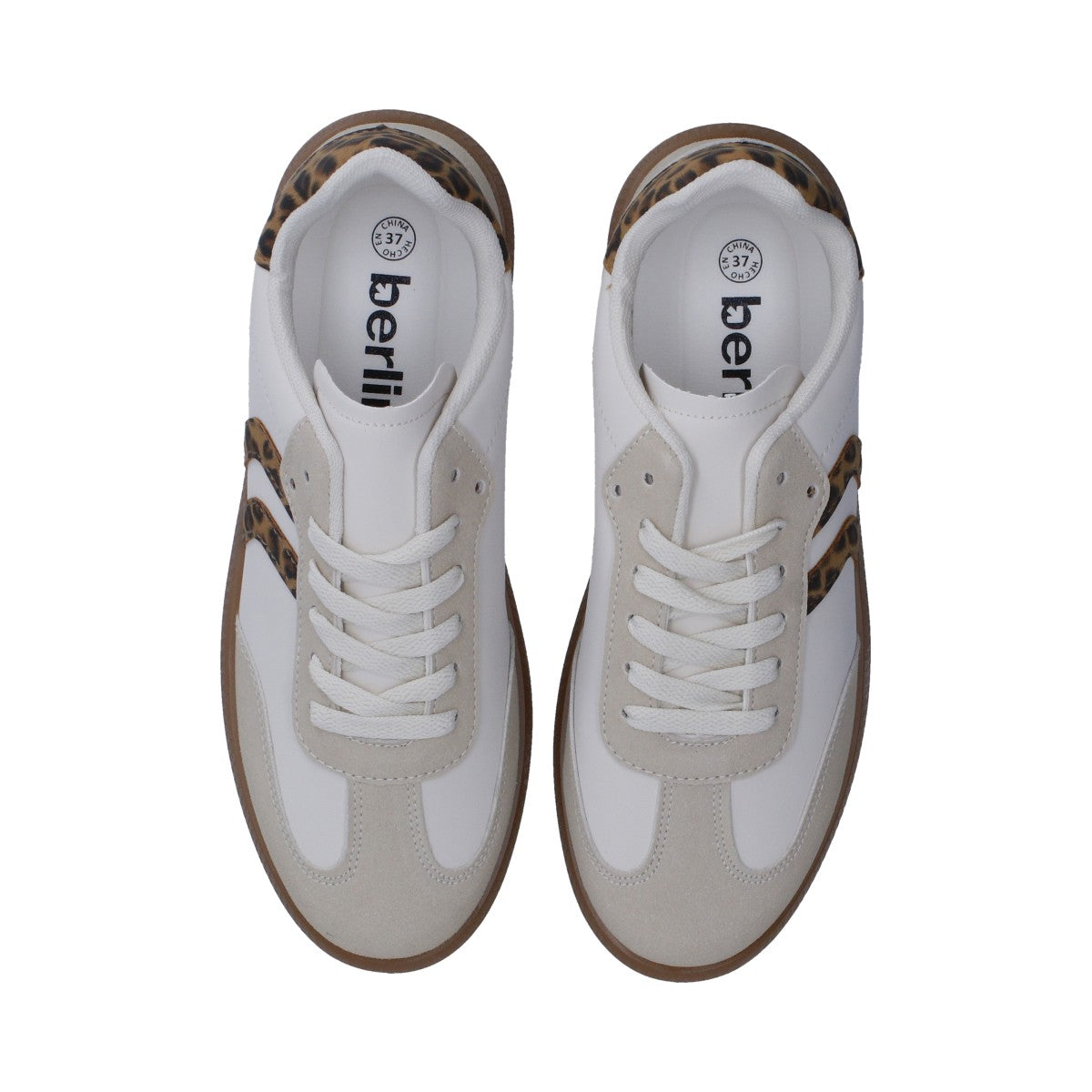 Tenis Dama Casual Berlin Blanco Y Animal Print