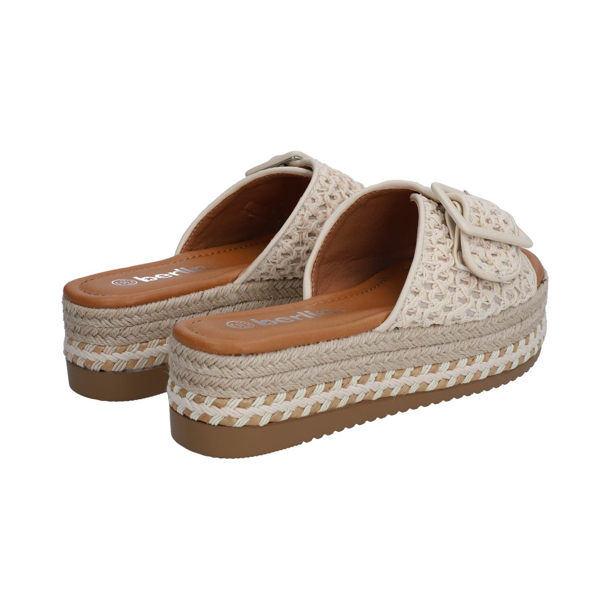 Sandalia Casual Dama Berlin Beige Plataforma