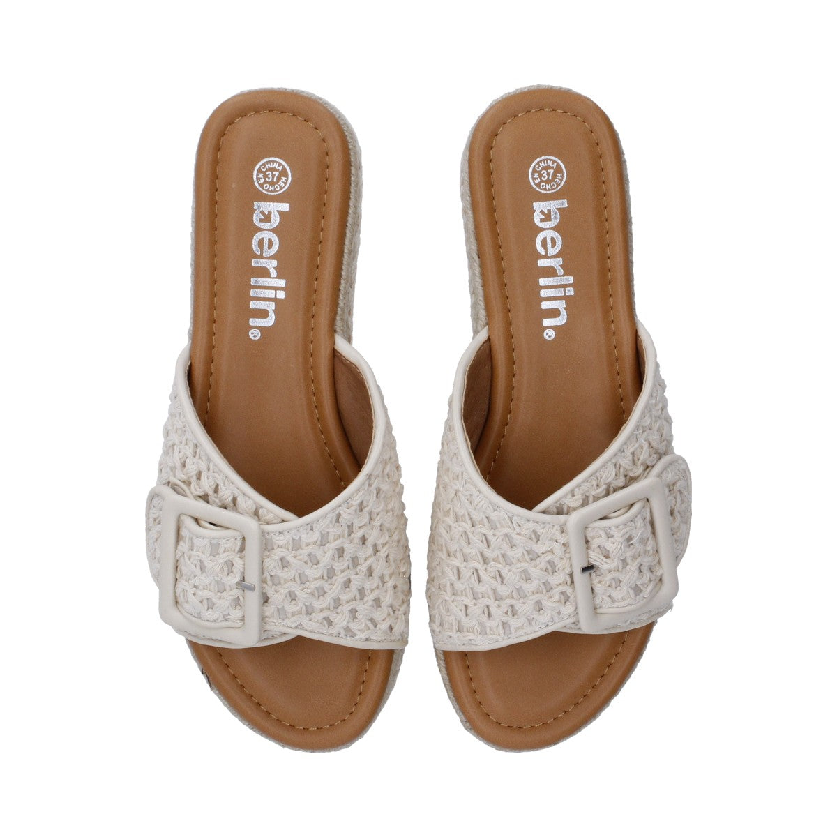 Sandalia Casual Dama Berlin Beige Plataforma