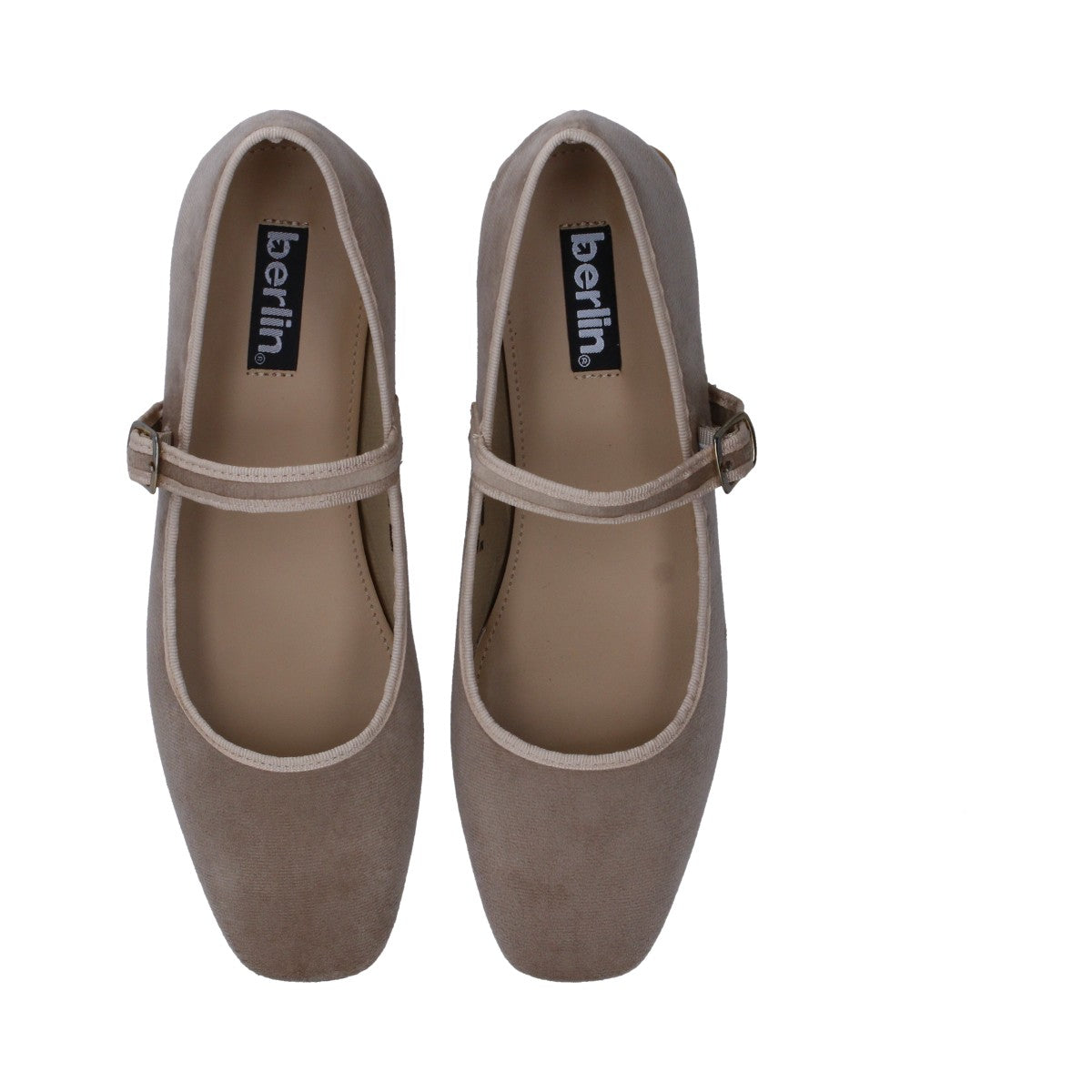Balerina Dama Berlin Textil Beige con Pulsera.