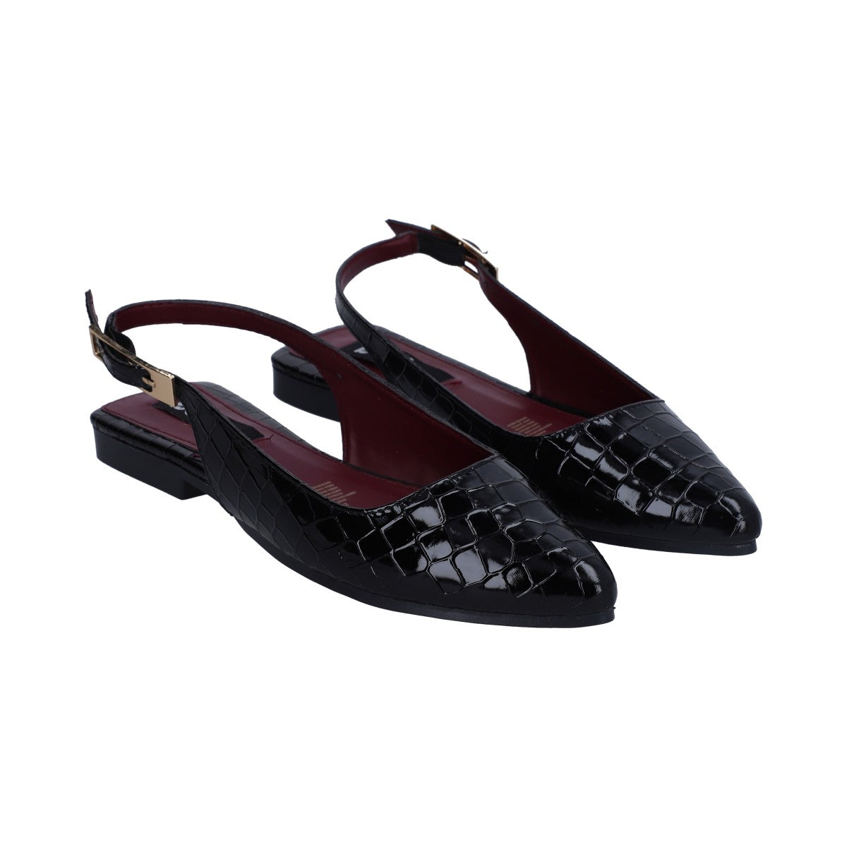 Balerina Dama Berlin Croco Negro Destalonada