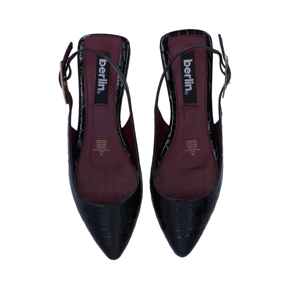 Balerina Dama Berlin Croco Negro Destalonada
