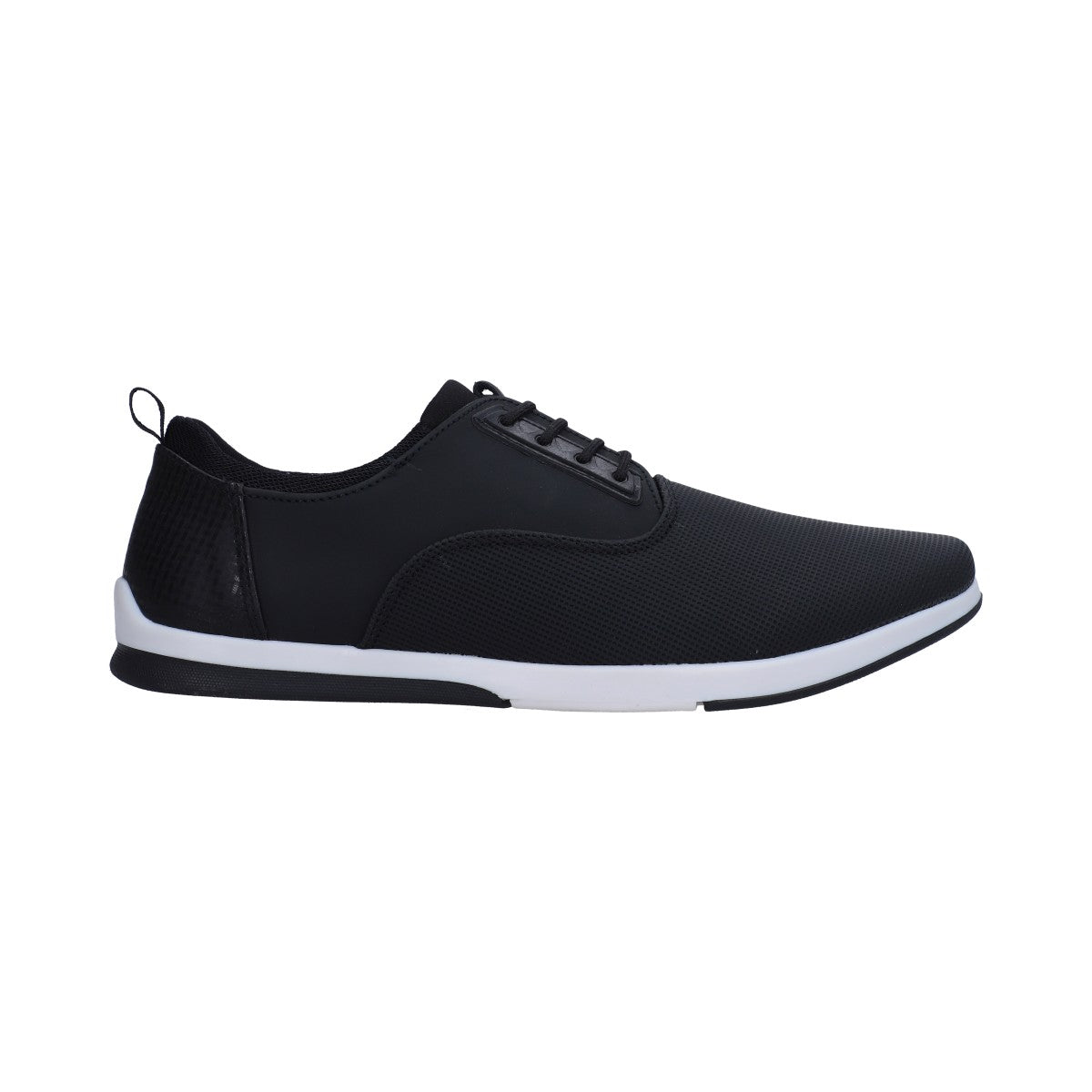 Zapato Casual Caballero Negro Con Grabado Y Agujetas