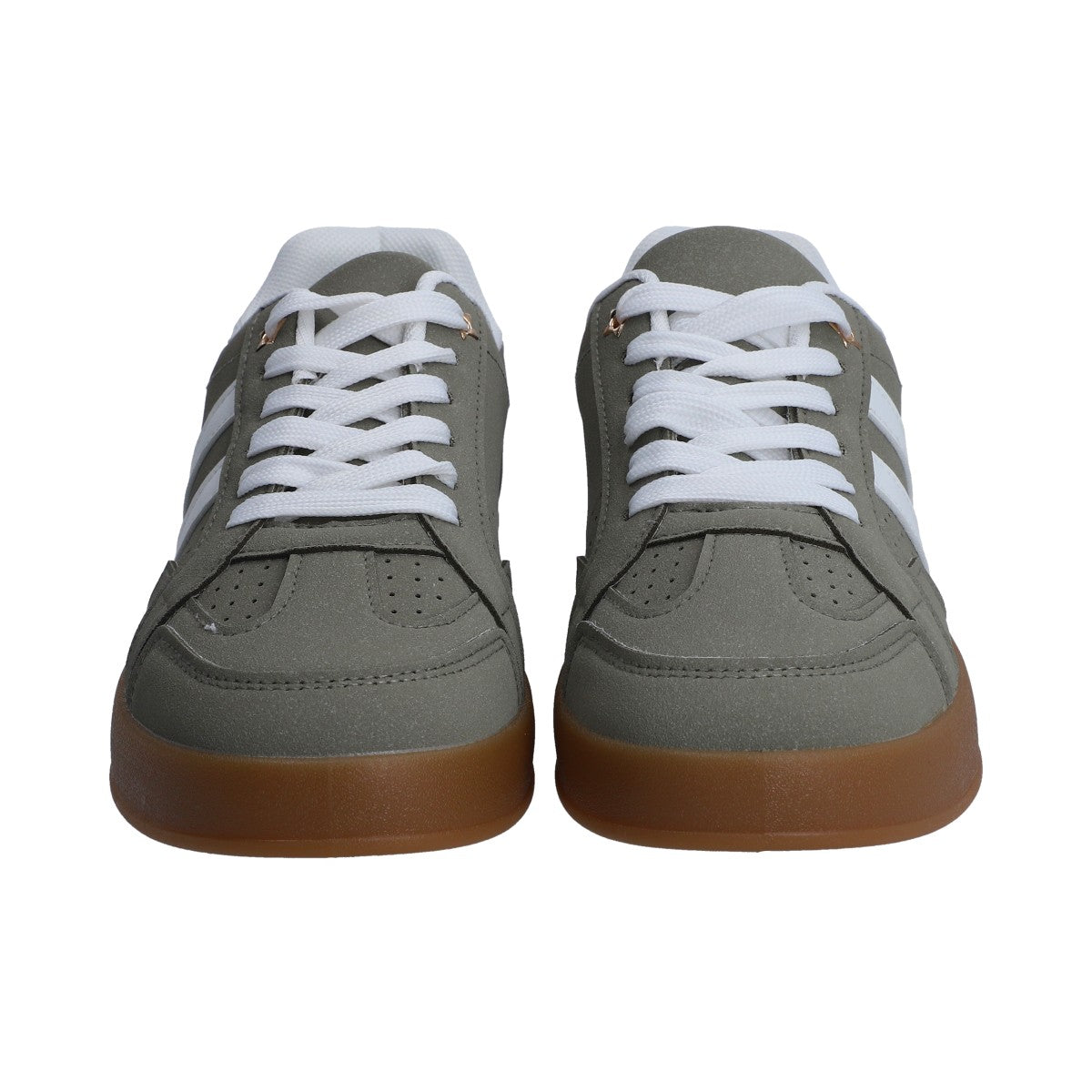 Tenis Dama Casual Berlin Verde Con Blanco Suela Marrón