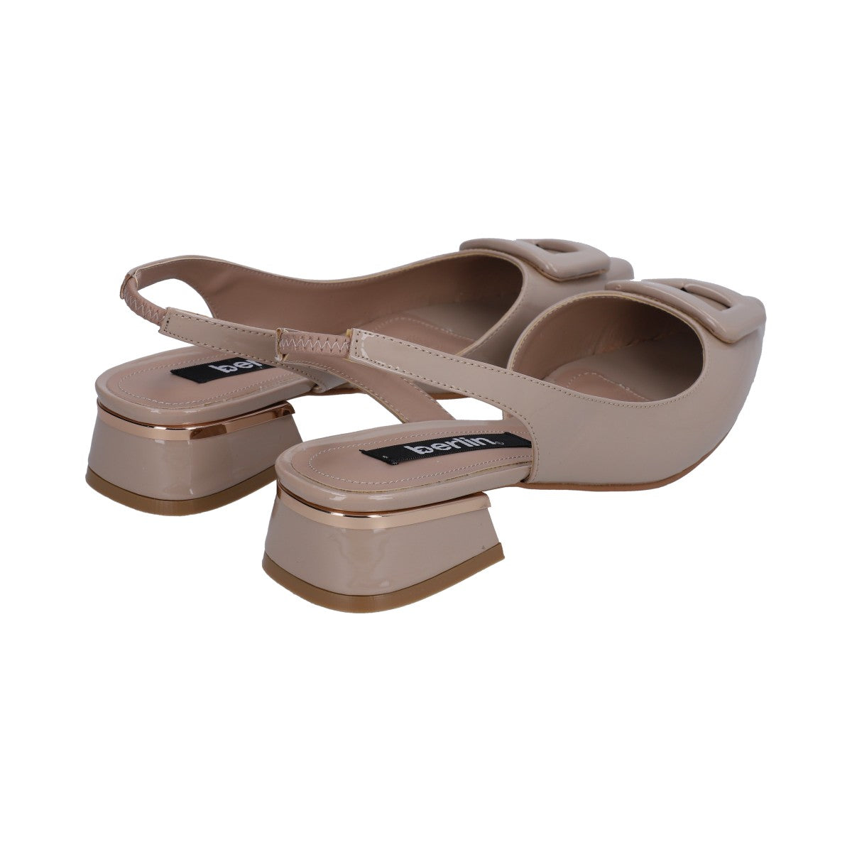 Zapatilla Dama Berlin Beige Destalonada Tacón