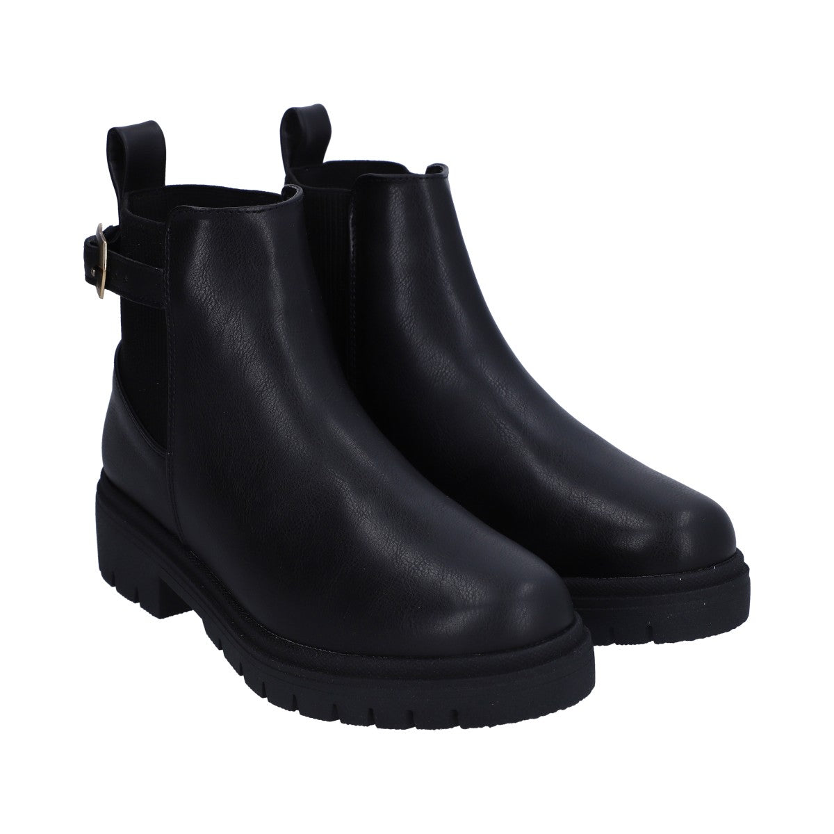 Botín Dama Berlin Negro Chunky Tipo Chelsea