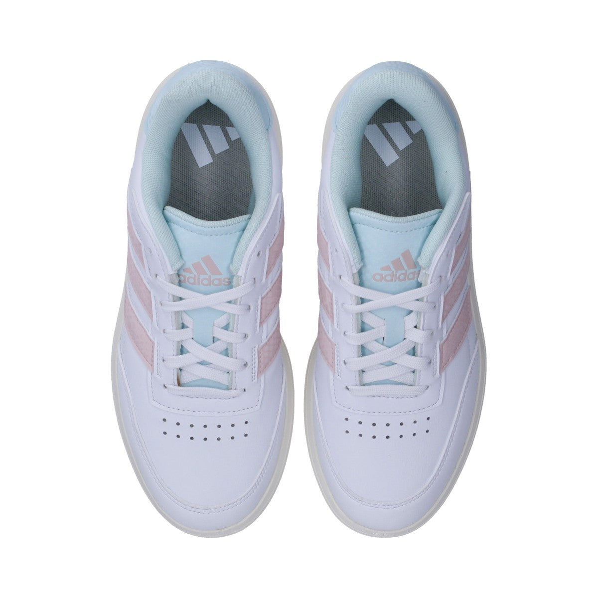 Tenis Dama Adidas Ig6879 CourtBlock Blanco Rosa
