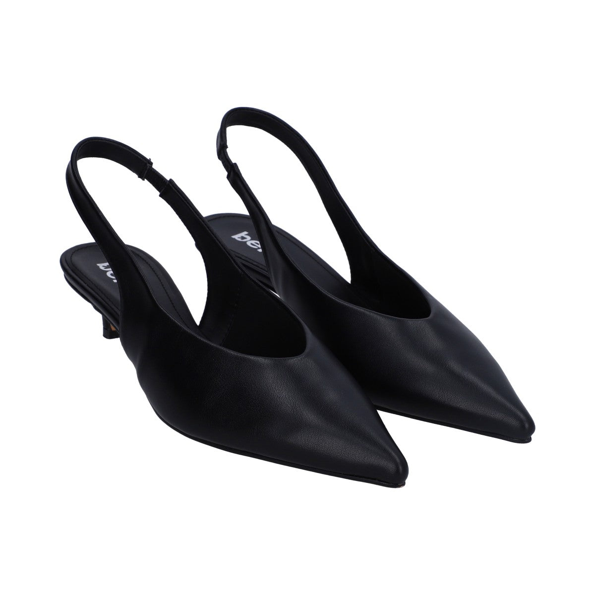 Zapatilla Dama Berlin Negra Destalonada Tacón Kitten
