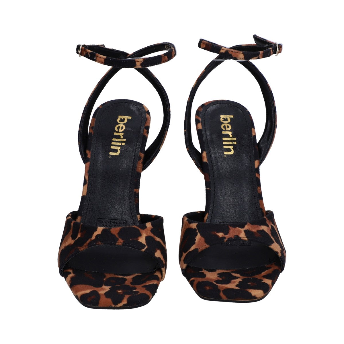 Sandalia Dama Berlin Animal Print Pulsera Tacón