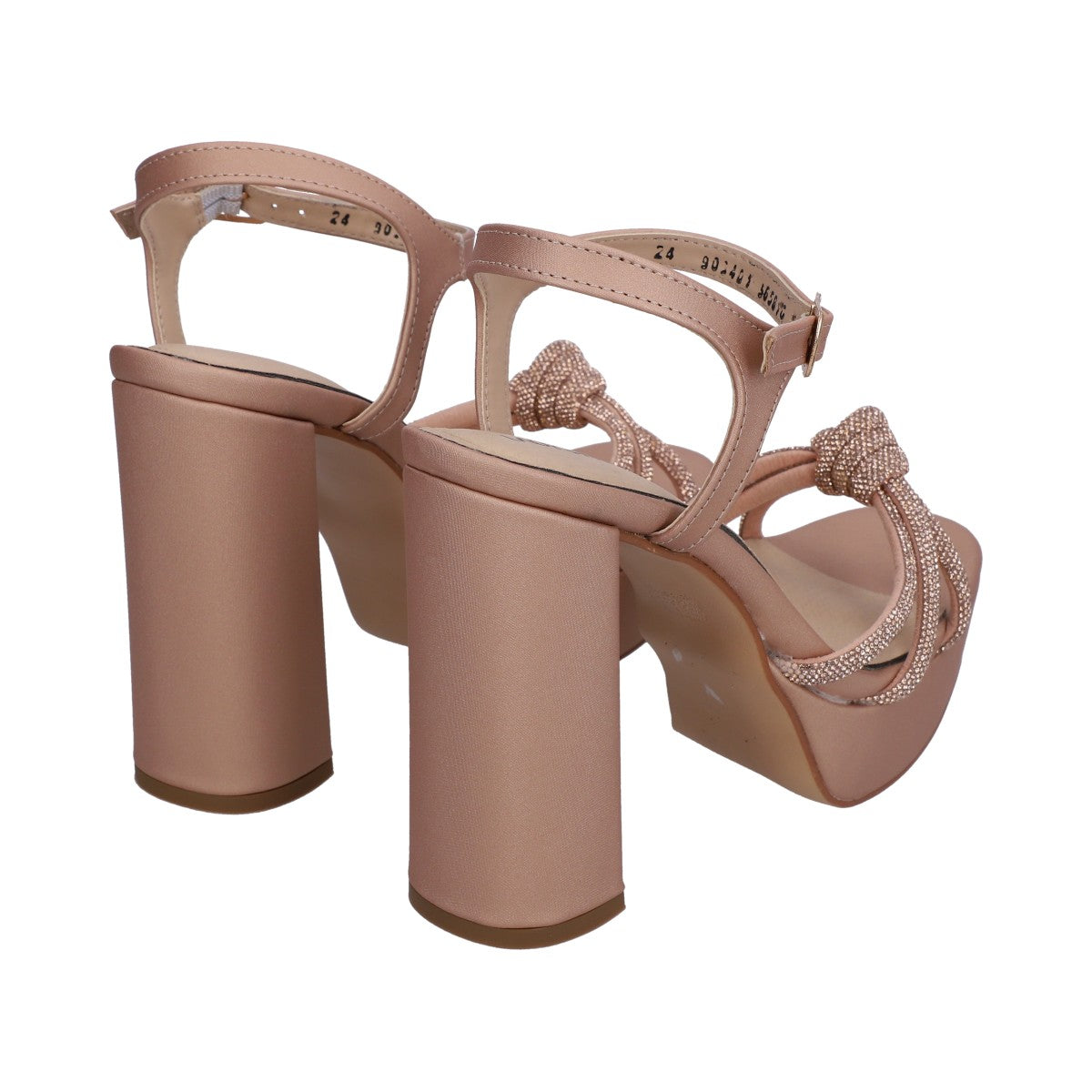 Sandalia Dama Berlin Oro Rosado Media Plataforma