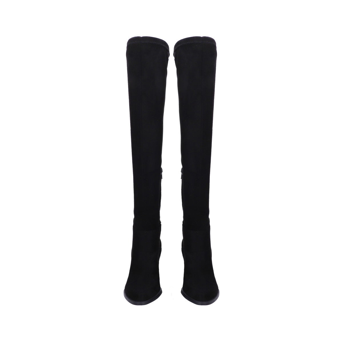 Bota Dama Negra Ajustable De Tacón