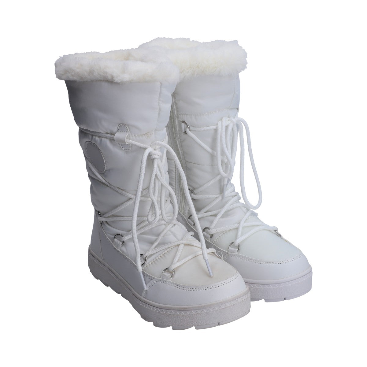 Bota De Nieve (Snowboot) Dama Textil Blanco