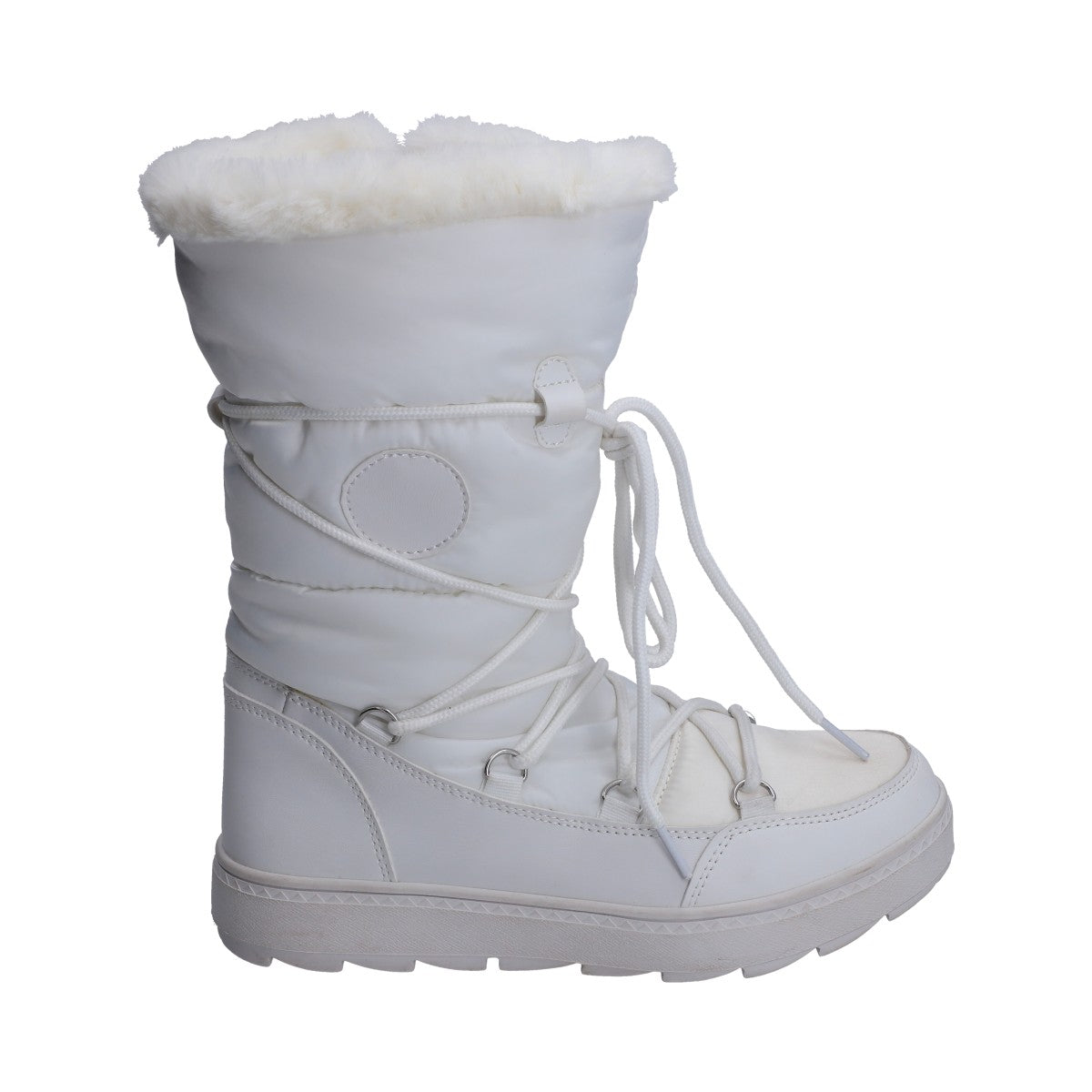 Bota De Nieve (Snowboot) Dama Textil Blanco