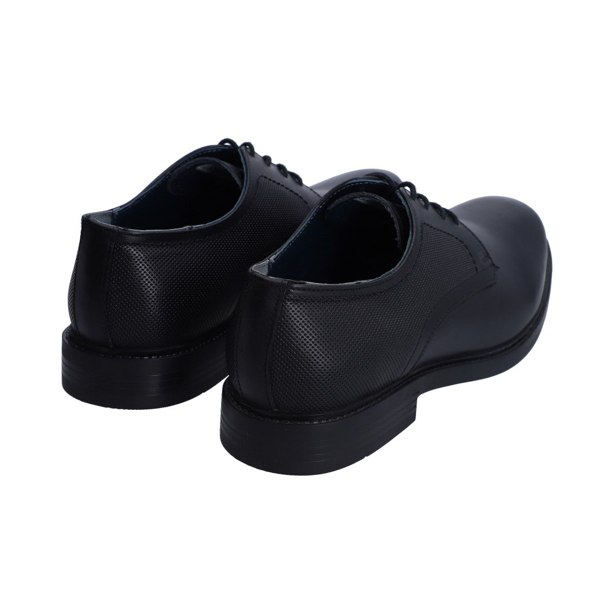 Zapato Vestir Caballero Piel Negro Tipo Derby Con Agujetas