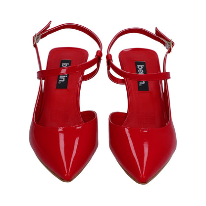 Zapatilla Dama Berlin Charol Rojo con Tiras Cruzadas