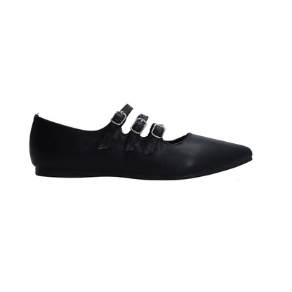 Balerina Dama Berlin Negra Con Latigos Y Hebillas