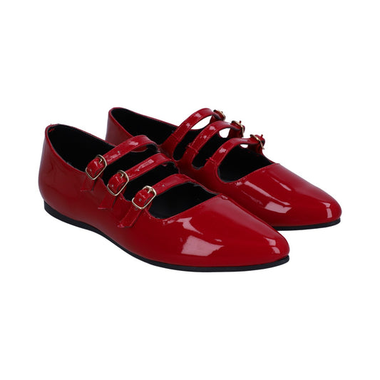 Balerina Dama Berlin Charol Roja con Hebillas