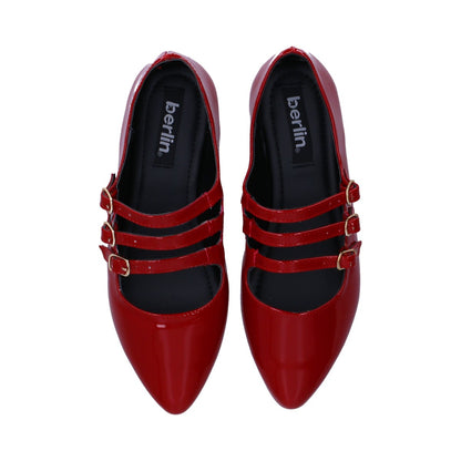 Balerina Dama Berlin Charol Roja con Hebillas