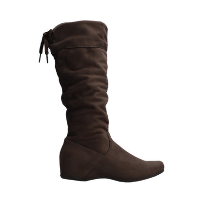 Bota Dama Berlin Taupe de Piso con Tubo Arrugado