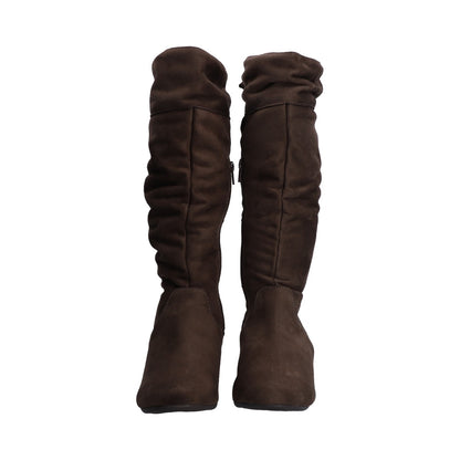 Bota Dama Berlin Taupe de Piso con Tubo Arrugado