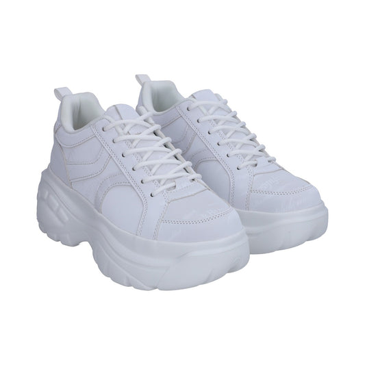 Tenis Dama Casual Plataforma Hueso Con Estampado