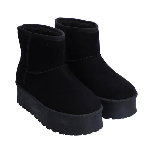 Botín Dama Plataforma Berlin Textil Negro