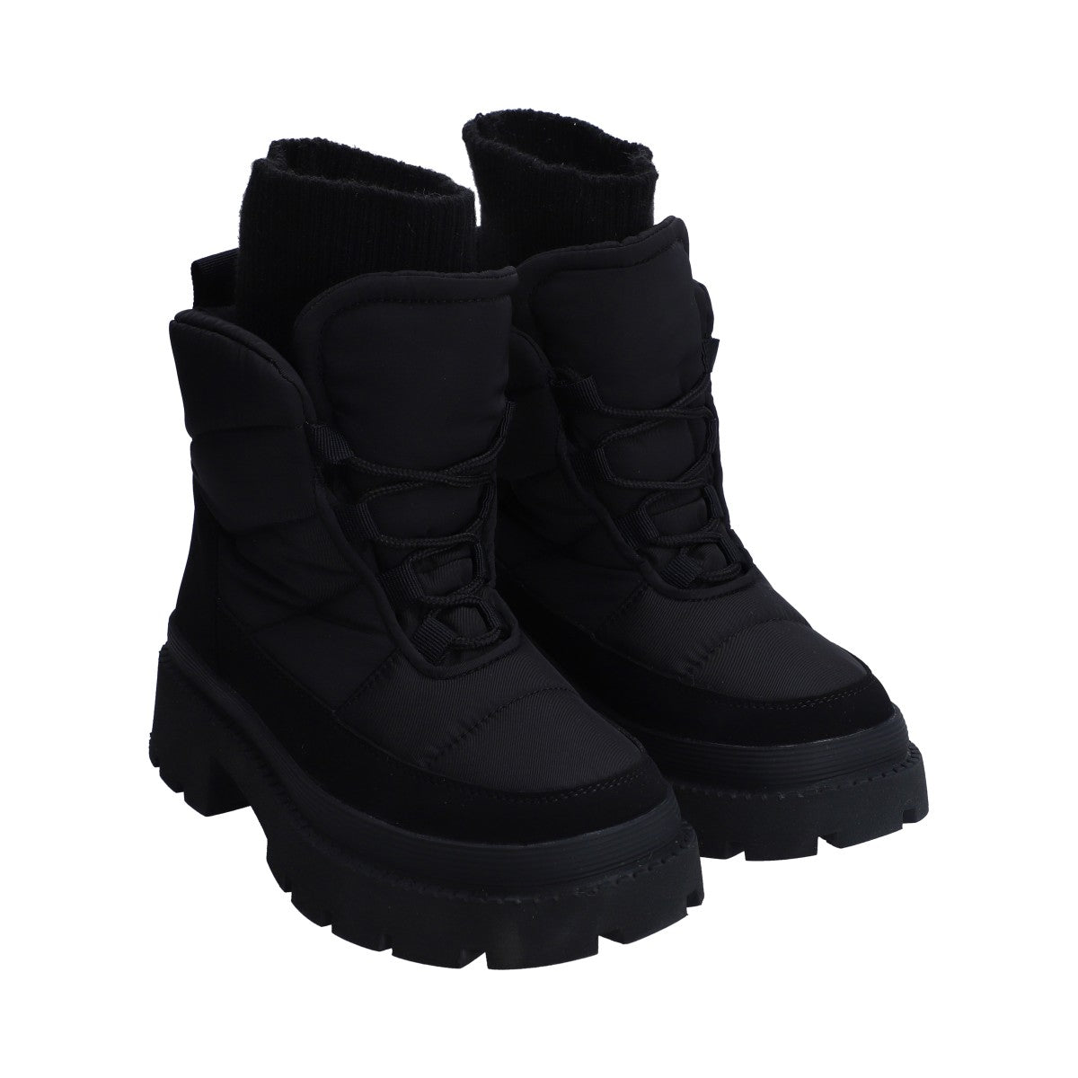 Botín Dama De Nieve Negro (snowboot) De Plataforma