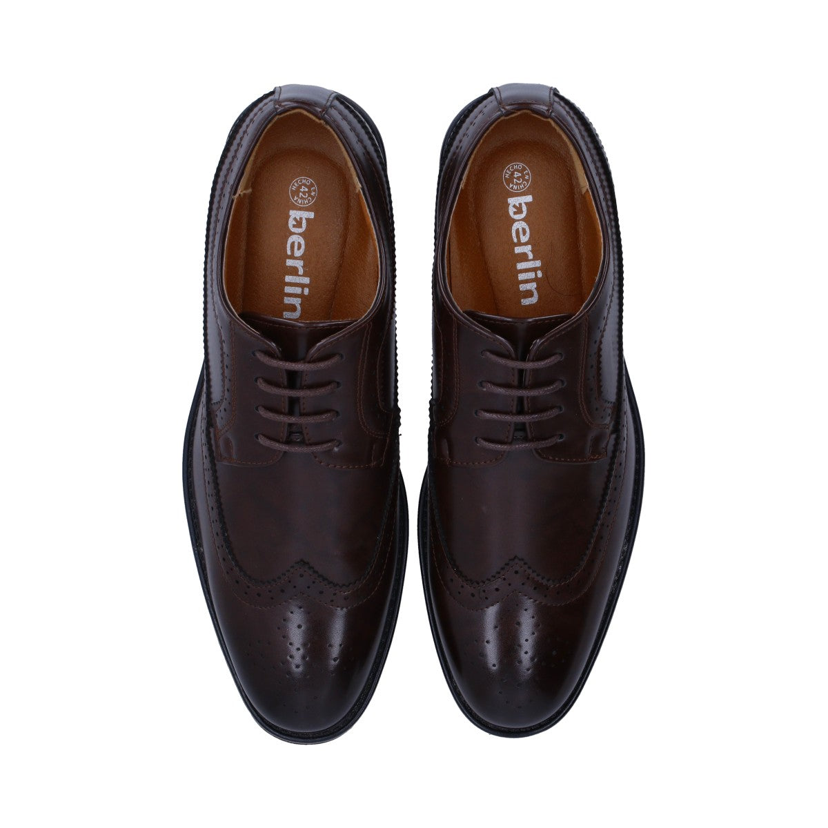 Zapato Berlin Caballero Vestir Café Punta Ovalada