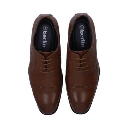 Zapato Berlin Caballero Vestir Café Agujetas