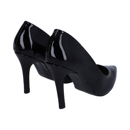 Zapatilla Dama Berlin Charol Negra Tacón Stiletto