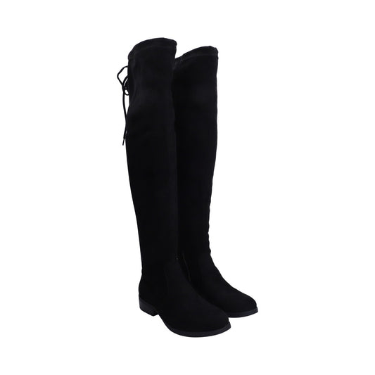 Bota Dama Berlin Negra Tacón Bajo Tubo Ajustable